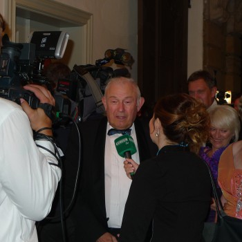 Ex-Ministerpräsident Günther Becksein beim Staatsempfang in Bayreuth.