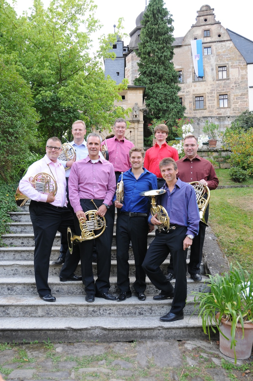 Die acht Hornisten des Festspielorchesters geben am 7. August in Schloss Wernstein ein Konzert