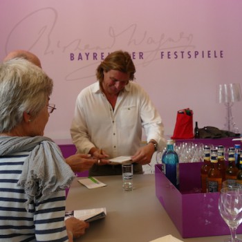 Klaus Florian Vogt beim TAFF-Künstlergespräch im Bayreuther Festspielhaus. © R. Ehm-Klier/festspieleblog.de