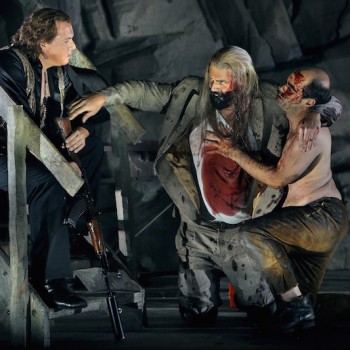Stefan Vinke, Andreas Hörl und Patric Seibert in Siegfried 2015. © Enrico Nawrath/Bayreuther Festspiele