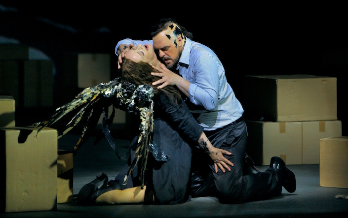 Endlich Emotionen im Holländer: Ricarda Merbeth und Thomas J. Mayer. © Enrico Nawrath/Bayreuther Festspiele