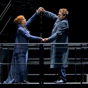 Eine Isolde von Anfang an: Stephen Gould mit Petra Lang. © Enrico Nawrath/Bayreuther Festspiele