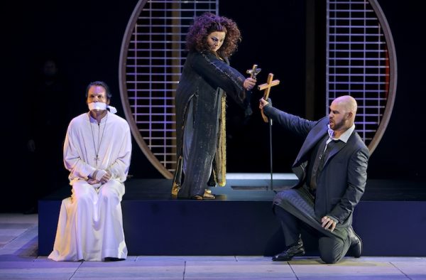 Parsifal, zweiter Akt mit Elena Pankratova als Kundry und Derek Welton als Klingsor.